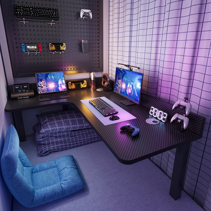 Bed Table, Bunk Bed Computer Table, Corner Table, Gaming Table, College Dormitory Artifact, Large Size L-Shaped Corner Table