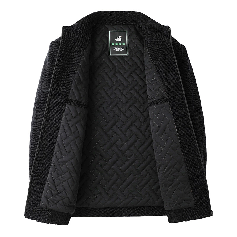 Demi-season jacket, keep warm woolen coat, increased thickness