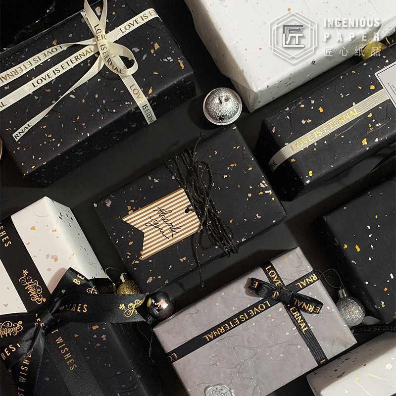 Papel de embalaje, papel de regalo de cumpleaños brillante, paquete de flores para niños, caja de regalo