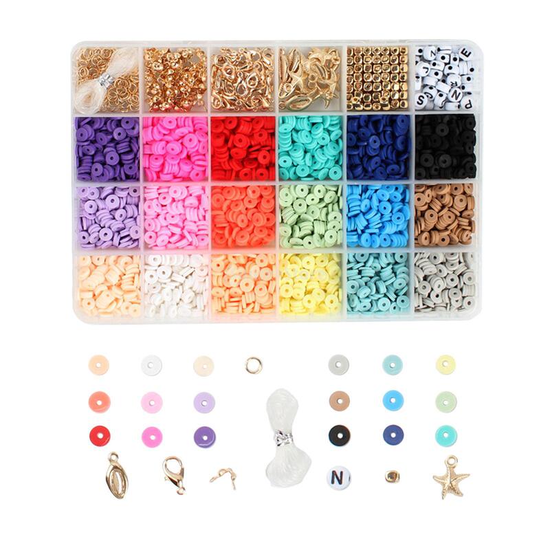 Cross-border new 6mm soft clay beads 24 grid soft clay set Bohemian jewelry bracelet diy accessories wholesale
