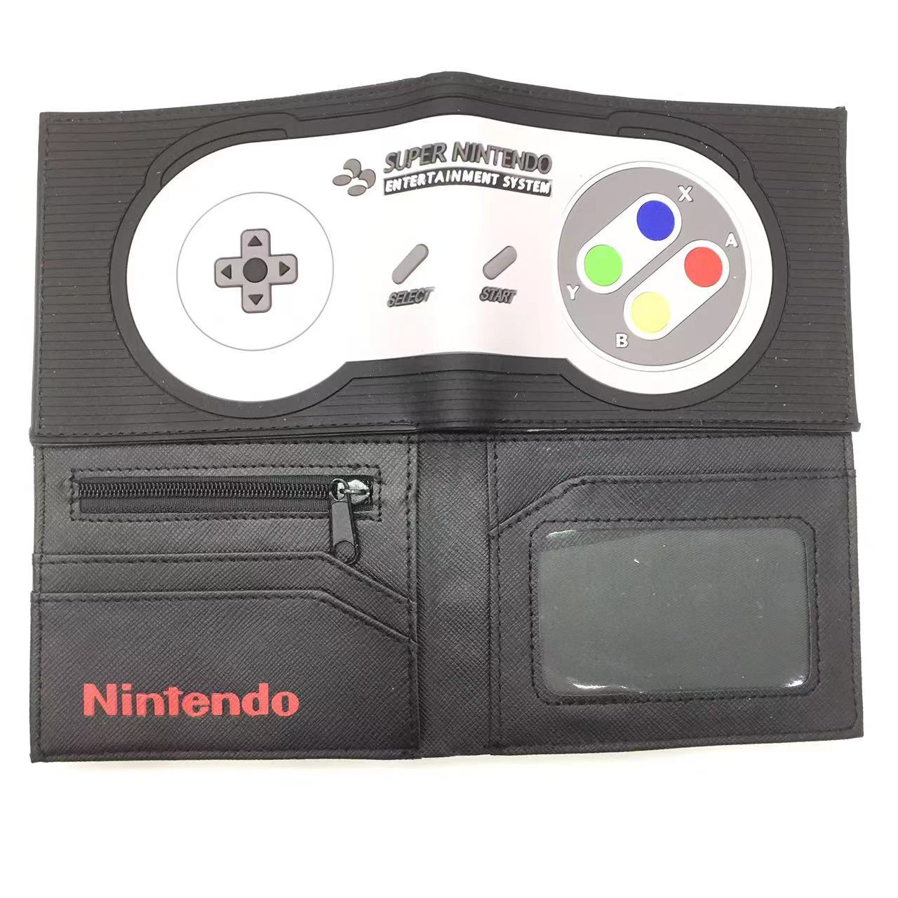 PS maneja de juegos cartera de dibujos animados máquina de juegos corta doble pegamento cartera de cambio cartera de cuero de PVC cartera de tarjetas