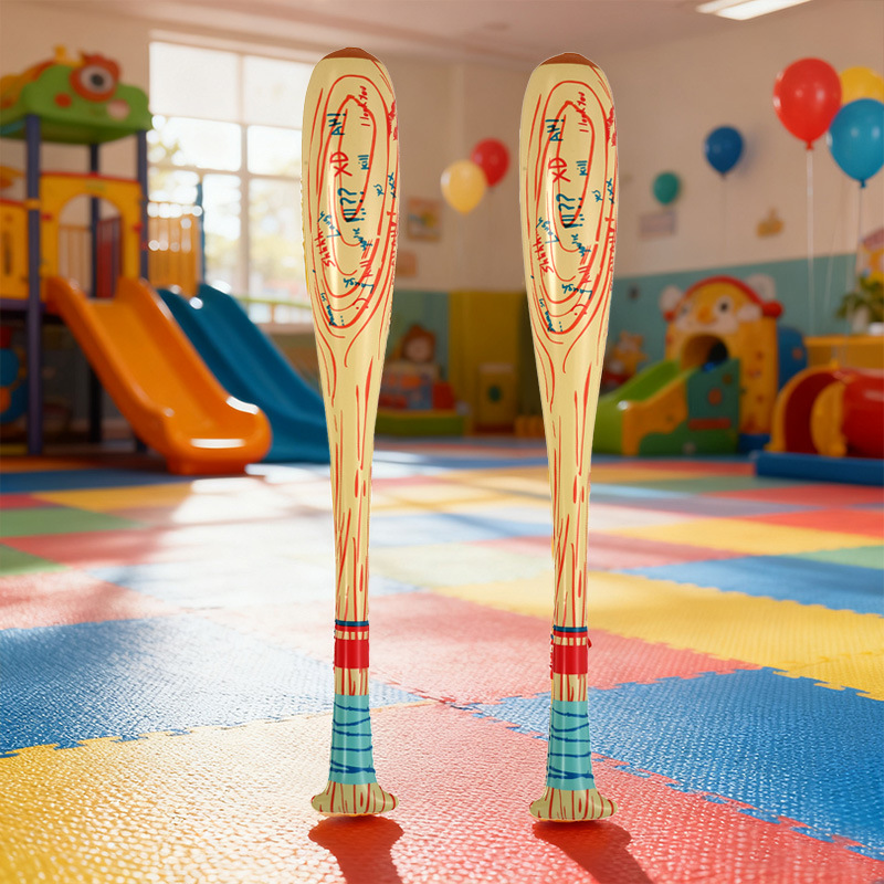 Inflatable travel baseball wooden toy for training PVC