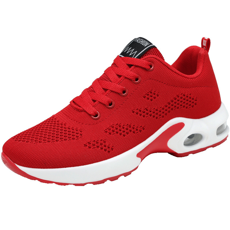 Zapatillas deportivas de primavera para mujer, talla grande, con amortiguación de aire, zapatillas bajas con cordones, zapatillas de malla transpirable, talla 44