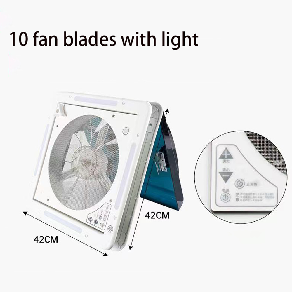 조명이 있는 24V 환기 팬 개방 340*340 정방향 및 역방향 속도 조절