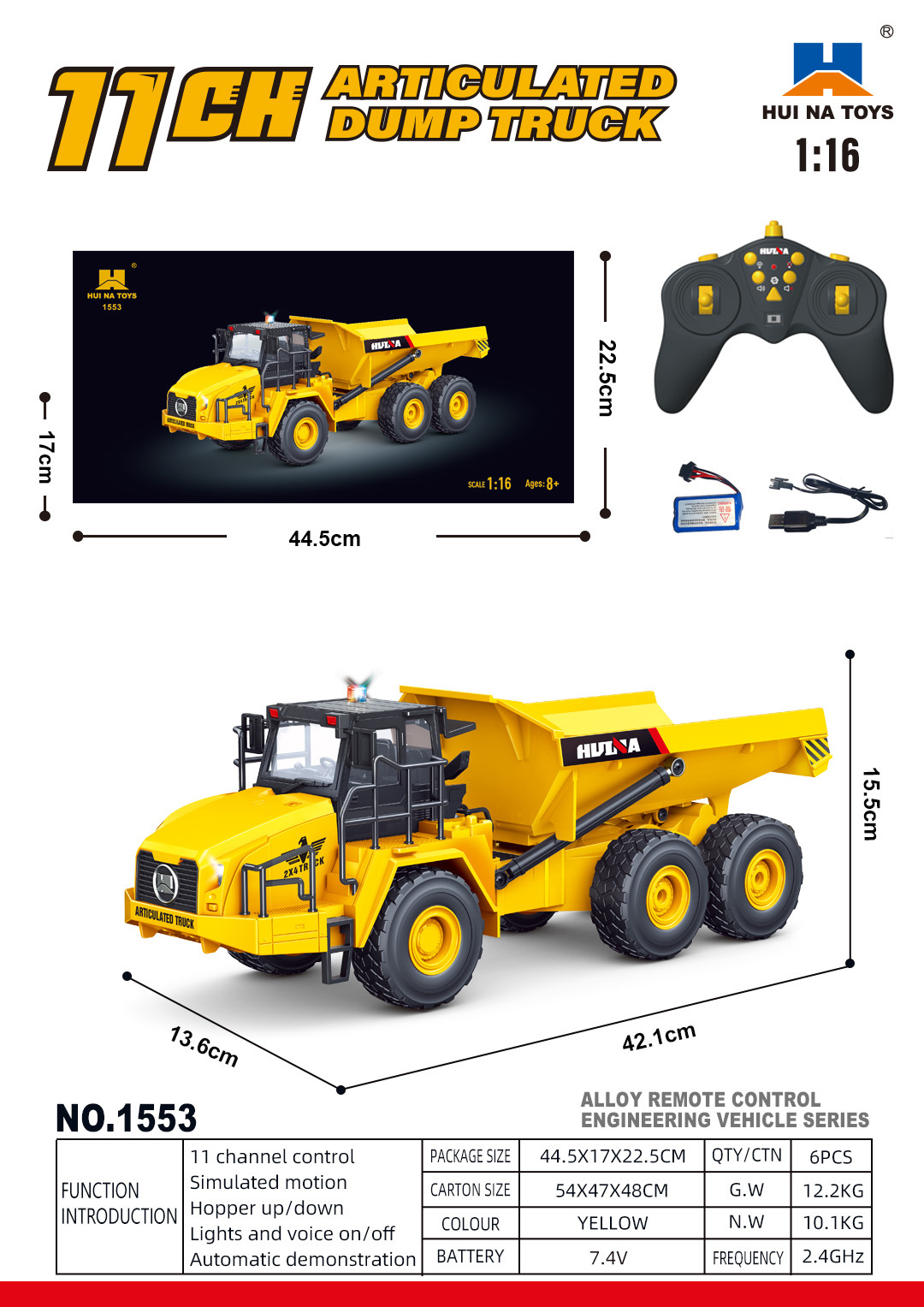 Selección estricta transfronteriza 1: 18 aleación de simulación eléctrica carro plano camión de bomberos camión de ingeniería camión juguetes de control remoto