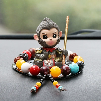 Car Products – Car ornaments - big-holy-ornament-sitting-posture-blue-and-white-porcelain-mat-gear-bead-bracelet-glue-10