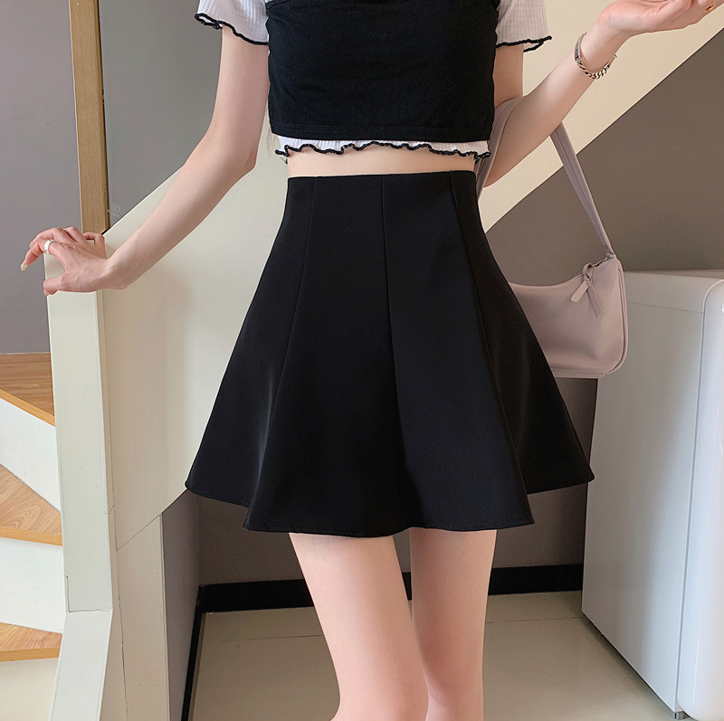 Summer Sweet and Chic Versatile Pleated High-Waisted Mini Skirt, Korean Style, Slimming, A-line Casual Pleated Skirt