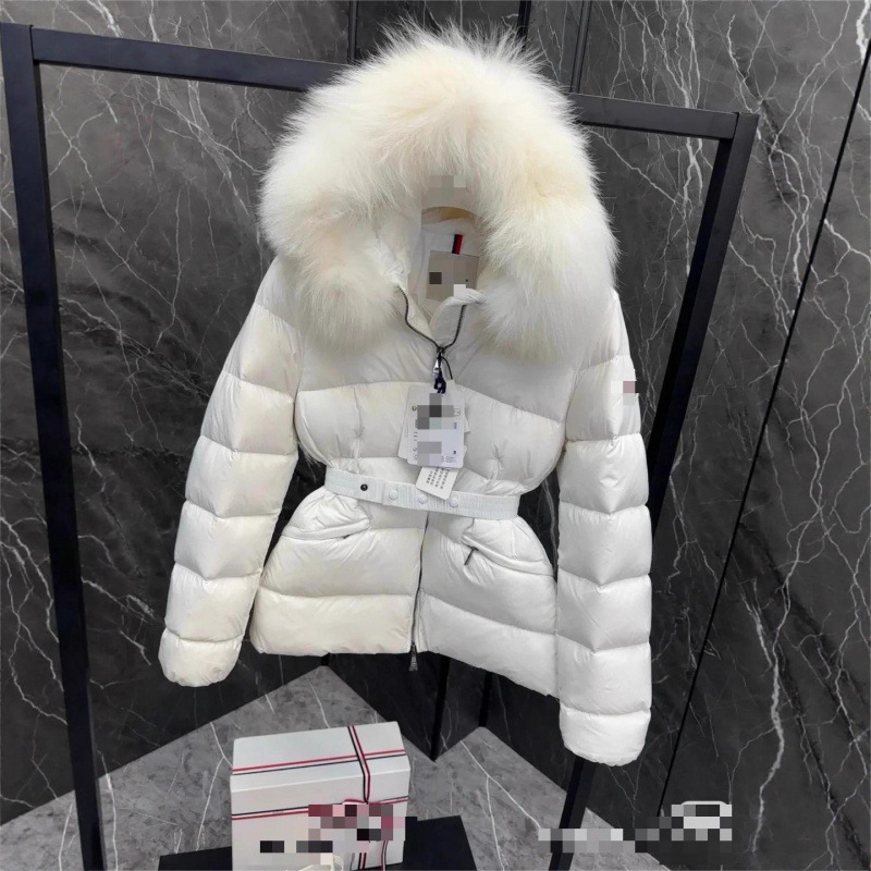 26 New Autumn and Winter High-End Moncler down Jacket Boedic Series Oversized Fur Collar Short Hooded Coat for Women
