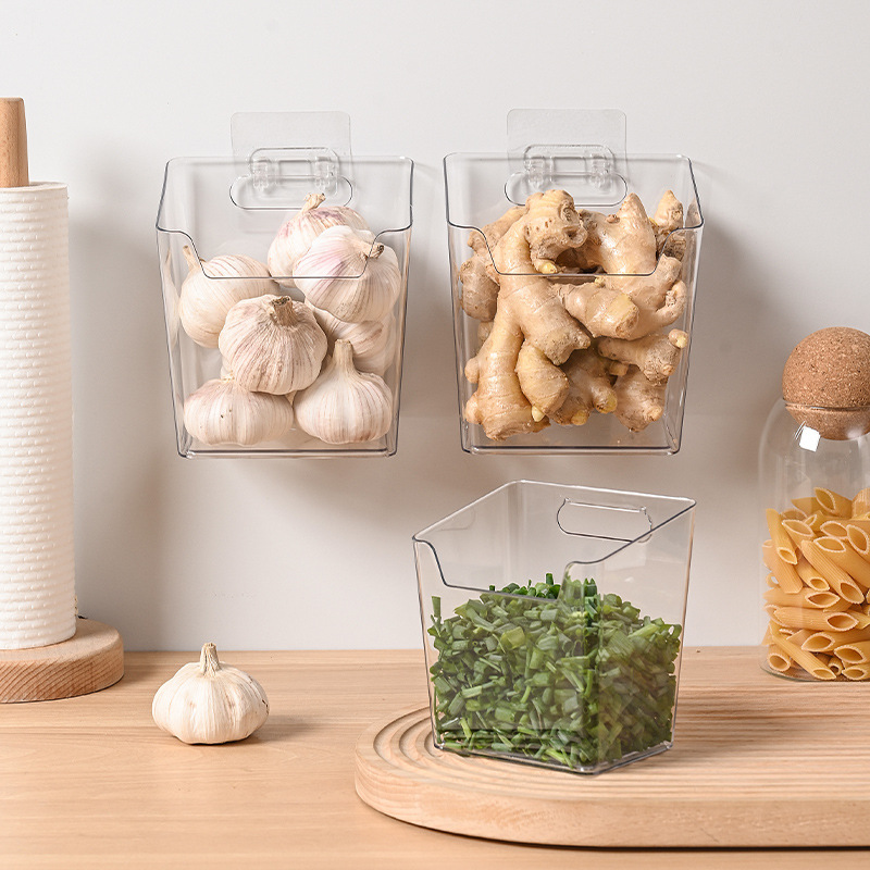 New multi-functional cabinet door hanging storage rack adhesive bathroom sundries organizing box punch-free wall hanging storage box