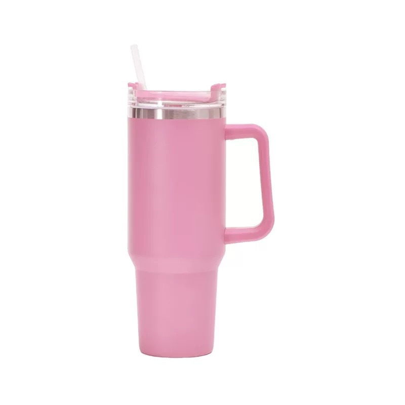 Transfronterizo 40oz mango taza de helado 304 taza de vacío de acero inoxidable aislamiento frío con paja taza de café taza de coche al por mayor