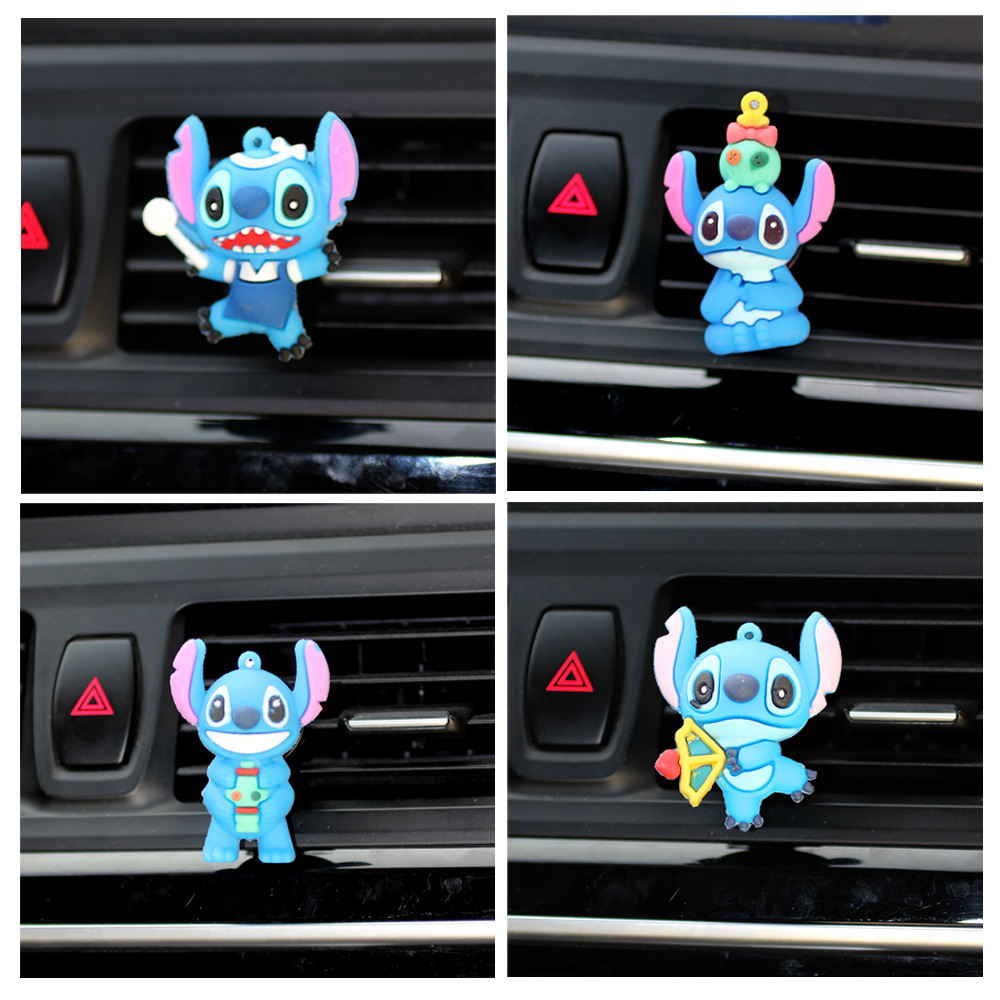 Dibujos animados Stitch Stitch Perfume de coche Decoración de coche Regalo para niños Perfume de coche Salida de aire Aromaterapia