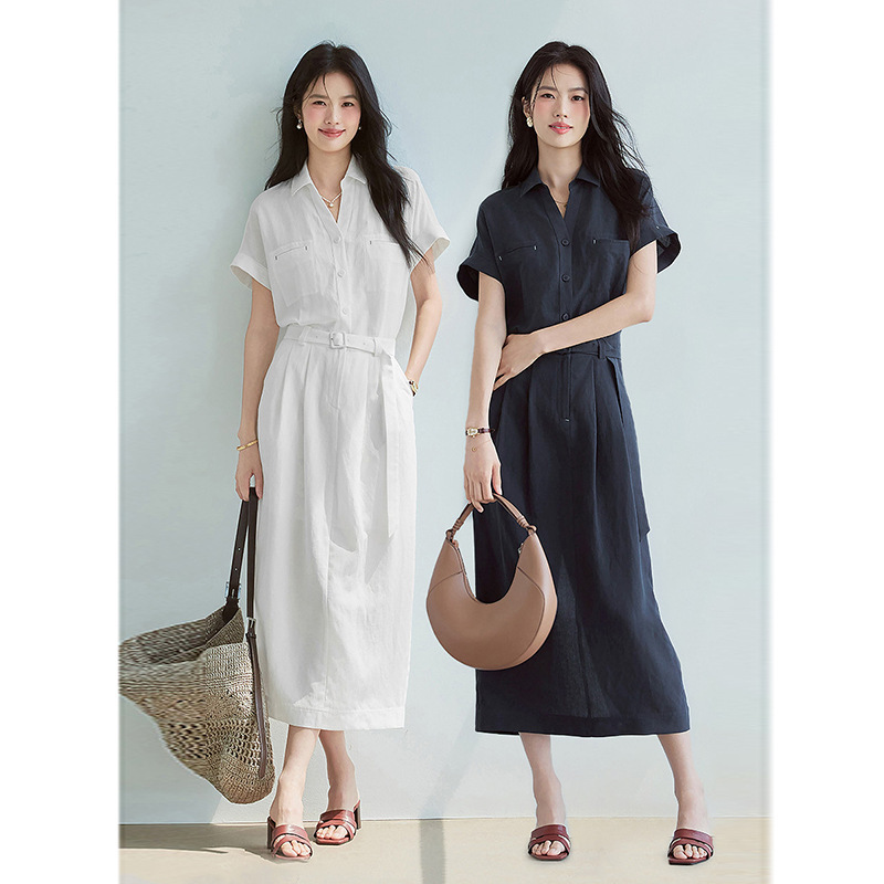 Commuting Design Dress for Women 2025 Autum New Casual Elegant Skirt 1g7993961