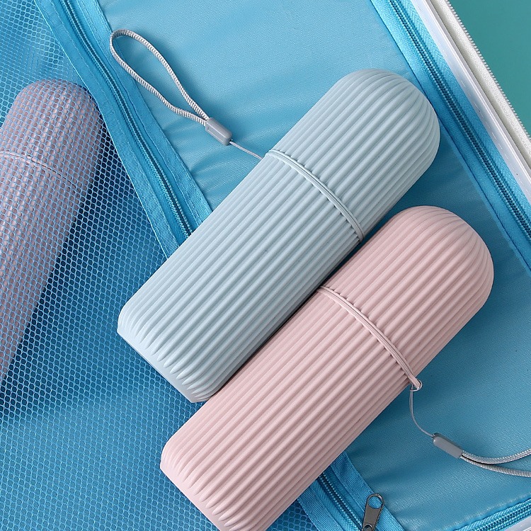 Caja de almacenamiento para cepillos de dientes de viaje, vaso para enjuague bucal, vaso para cepillos de dientes, caja para cepillos de dientes, vaso práctico para lavarse la boca, almacenamiento de artículos de viaje