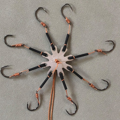 Reversed hook 8-12 claw anti-tangle hose flipping hook explosion bean hook pancake hook Iseki explosion hook rice cake hook