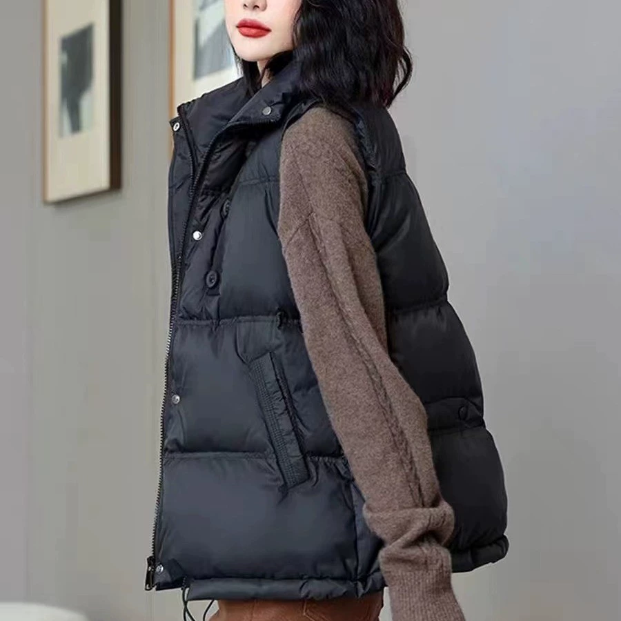 Пуховик женский жилет высокого класса женский весенний и осенний короткий 2024 пуховик жилет белый утка жилет