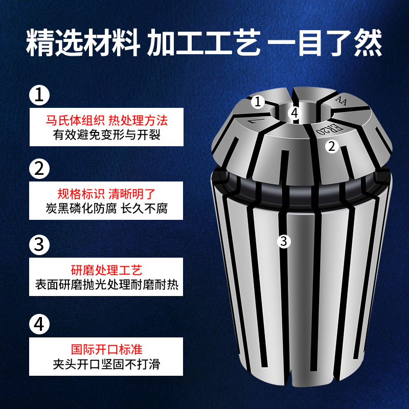 DGAMDJ fresado Chuck alta precisión AAER11 ER16 ER20 ER25 ER32 ER40 Collet