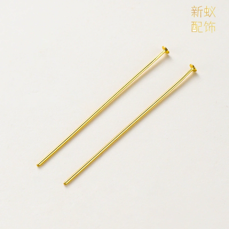 Плоская булавка 14k Гальваника цвета подлинное золото diy ювелирные изделия ручной работы аксессуары T-булавка крючком