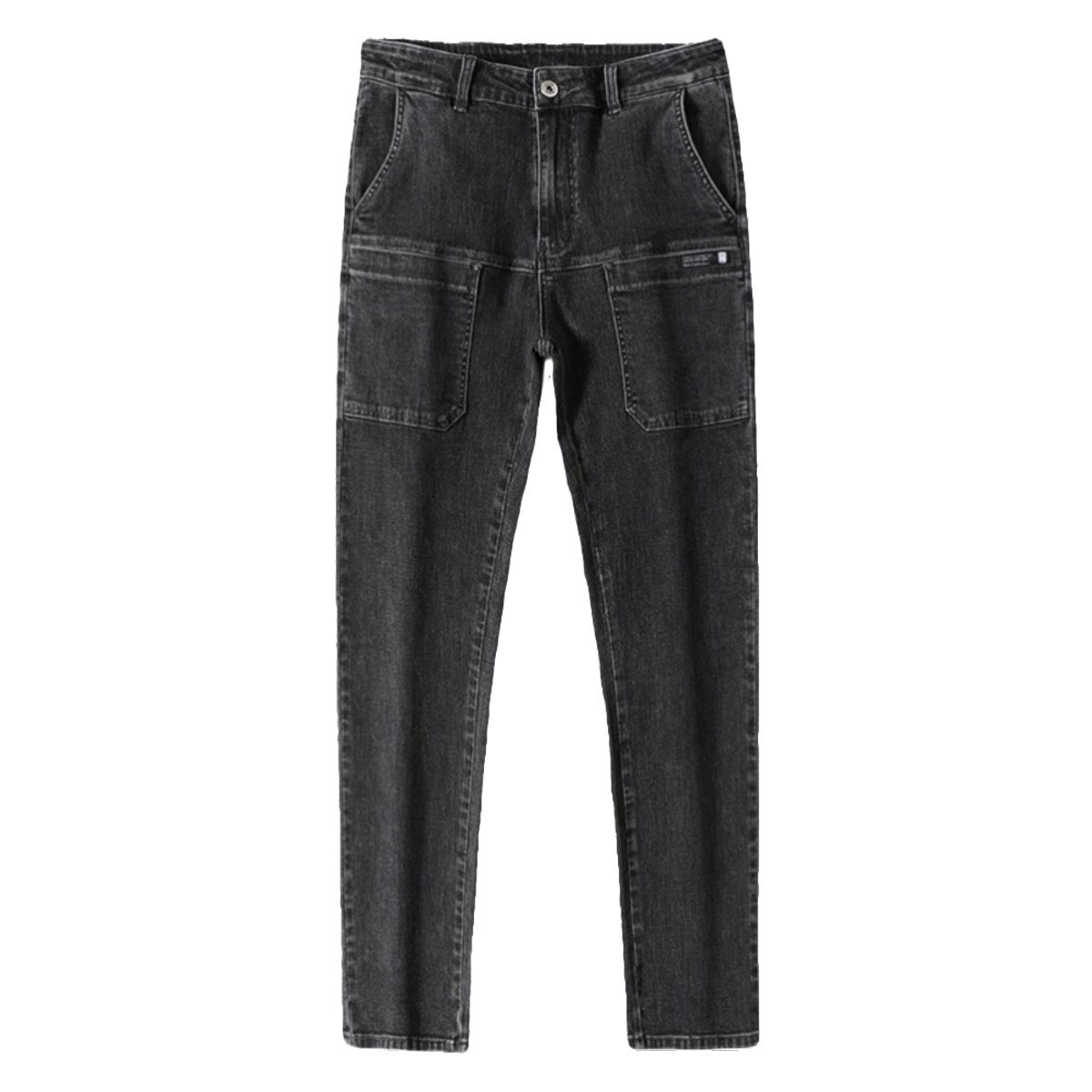 Spring and Summer Thin Six-pocket Jeans Men's Elastic Straight Men's Trousers Multi-pocket All-match Casual Leg Jeans
