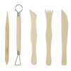 Wooden clay, set, 5 pieces