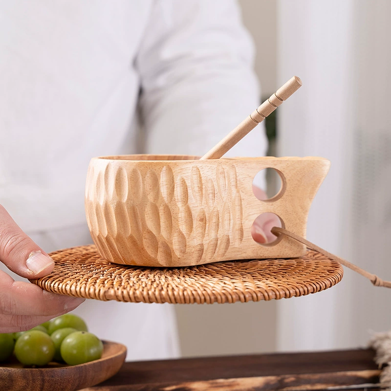 DIY деревянная деревянная Milk Cup Acacia Wood Salad Solid Wood Creative Malker Cup Cup Cup Cup Cup Cup