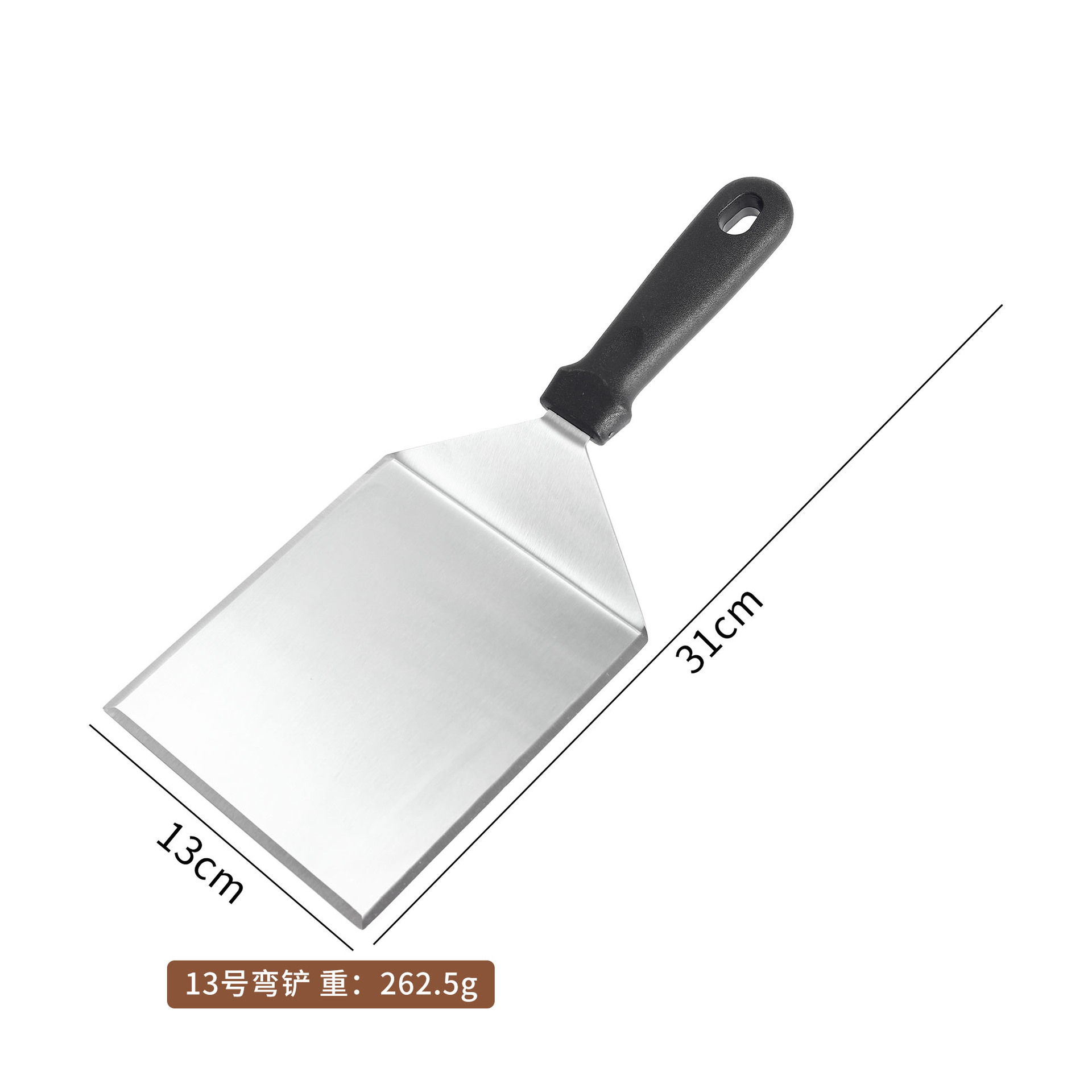 Espátula de Barbacoa de Acero Inoxidable con Mango PP para Cocina y Exterior