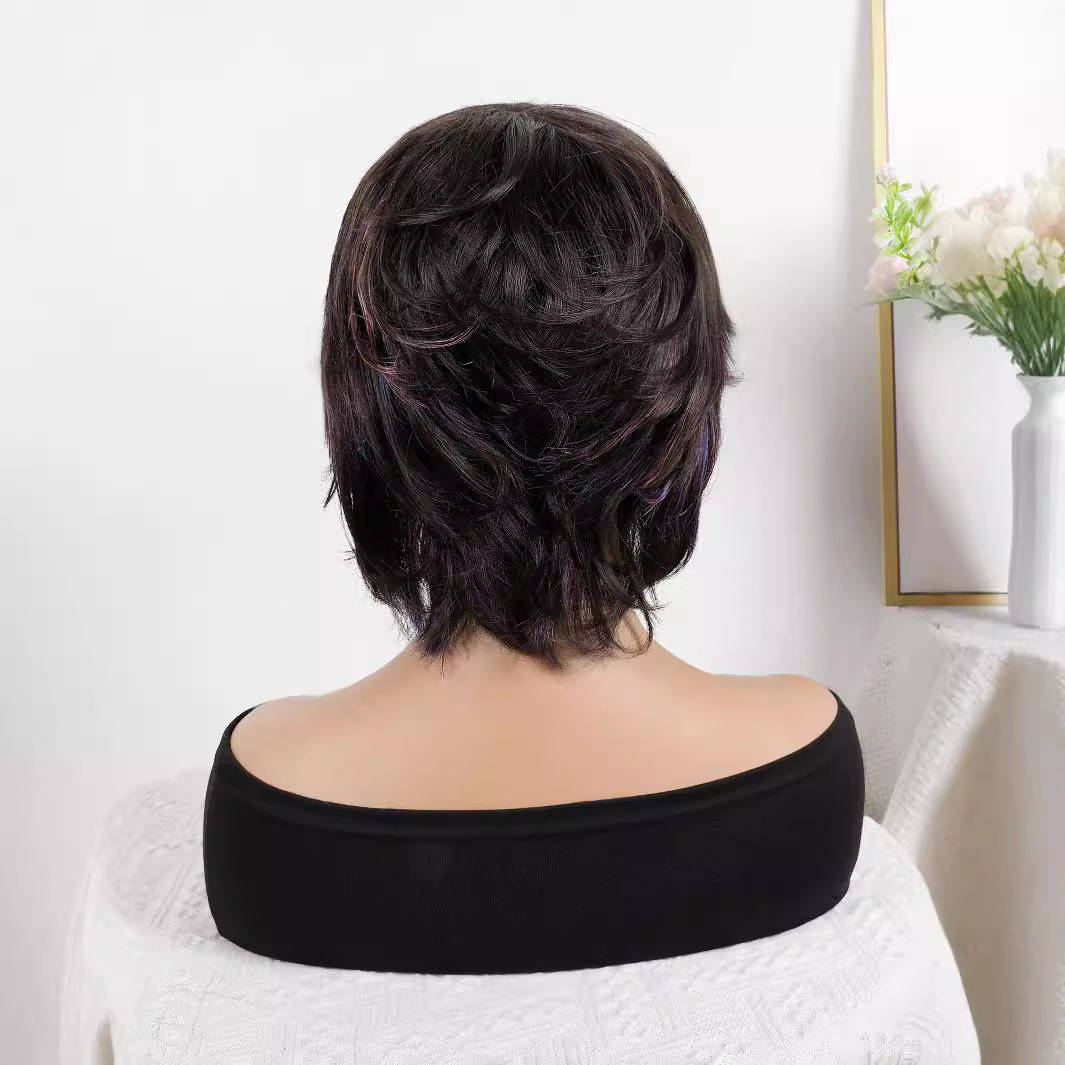 Fibra química al por mayor bob cabello pelucón mecánico pelucón cubierta de pelo