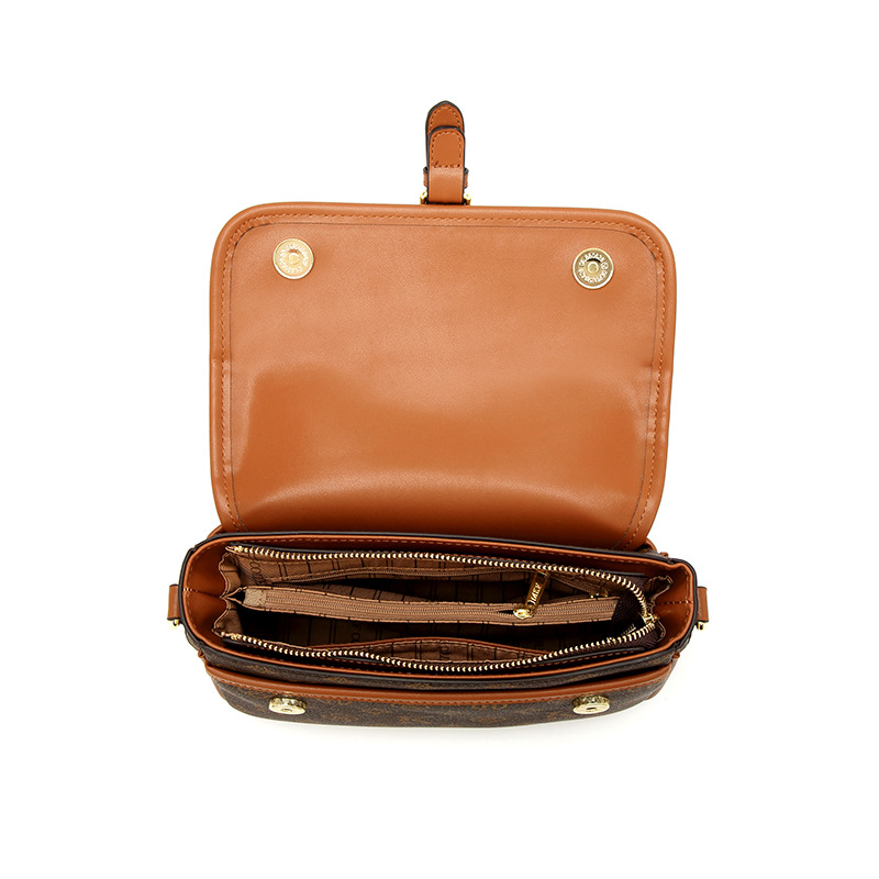 MK F2024 nuevo bolso cuadrado pequeño retro, bolso clásico de la vieja flor, moda, todo fósforo, bolso de hombro para mujer, viajero femenino