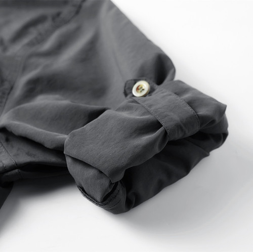 Men's Long-Sleeve Quick-Dry Shirt for Spring and Summer, Outdoor Breathable Loose Work Shirt, Thin Quick-Dry Clothing with Printed Logo