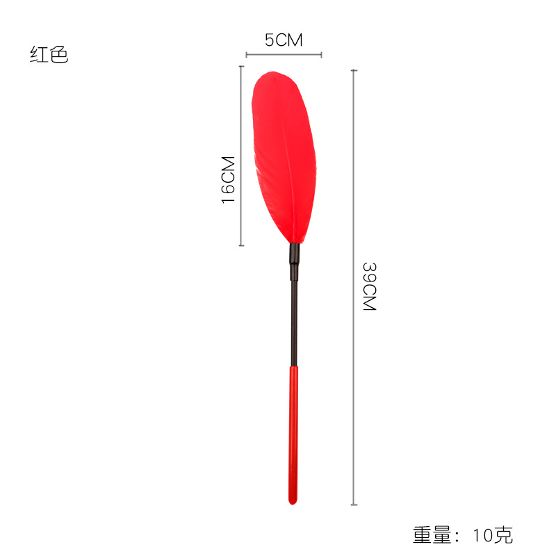 Feather Teaser Wand for Couples Play, Ostrich Feather Tickler, SM Sensory Prop — detail image 20