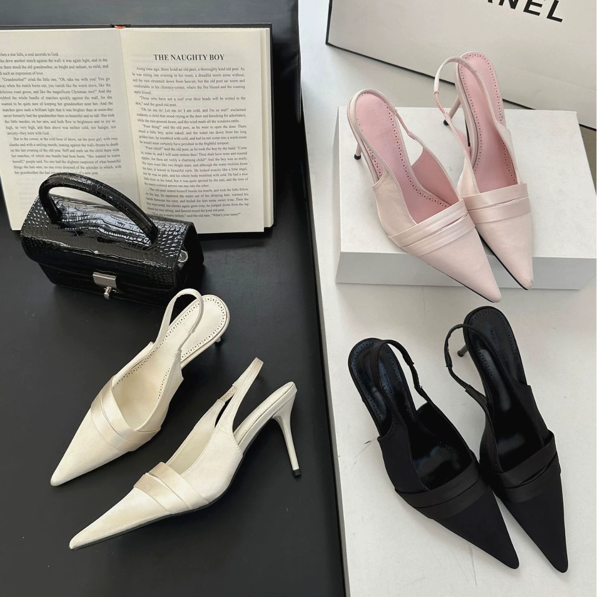 Французские красивые темпераментные туфли на высоком каблуке женские весной и летом 2025 года