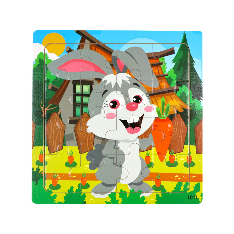 Puzzle plano de madera para niños pensamiento lógico juguetes de entrenamiento de mano movimiento fino