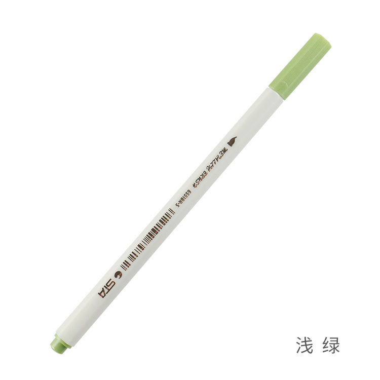 Sta 6551BR suave cabeza de metal pluma marcador álbum DIY pluma de escritura cepillo de la cabeza de color pintura cepillo