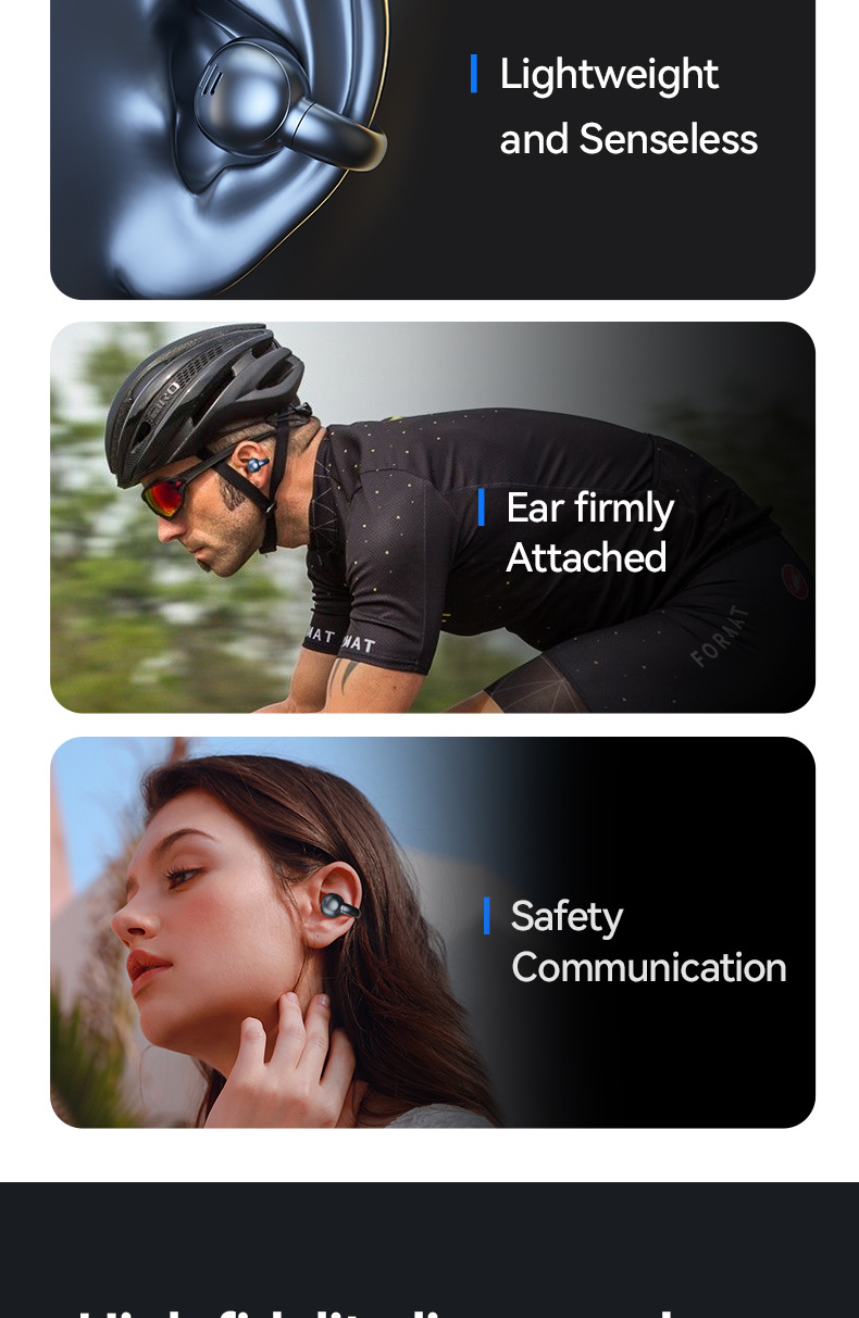 M55 Bone Conduction Bluetooth Earphones - Image 4