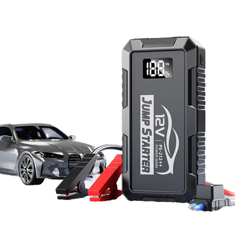 Jump starter 12V 12 000 mAh, 4000A smart‑clip portable power supply