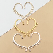 diy饰品配件新娘头饰材料合金弯勾带圈耳挂耳钩发饰头饰材料0110