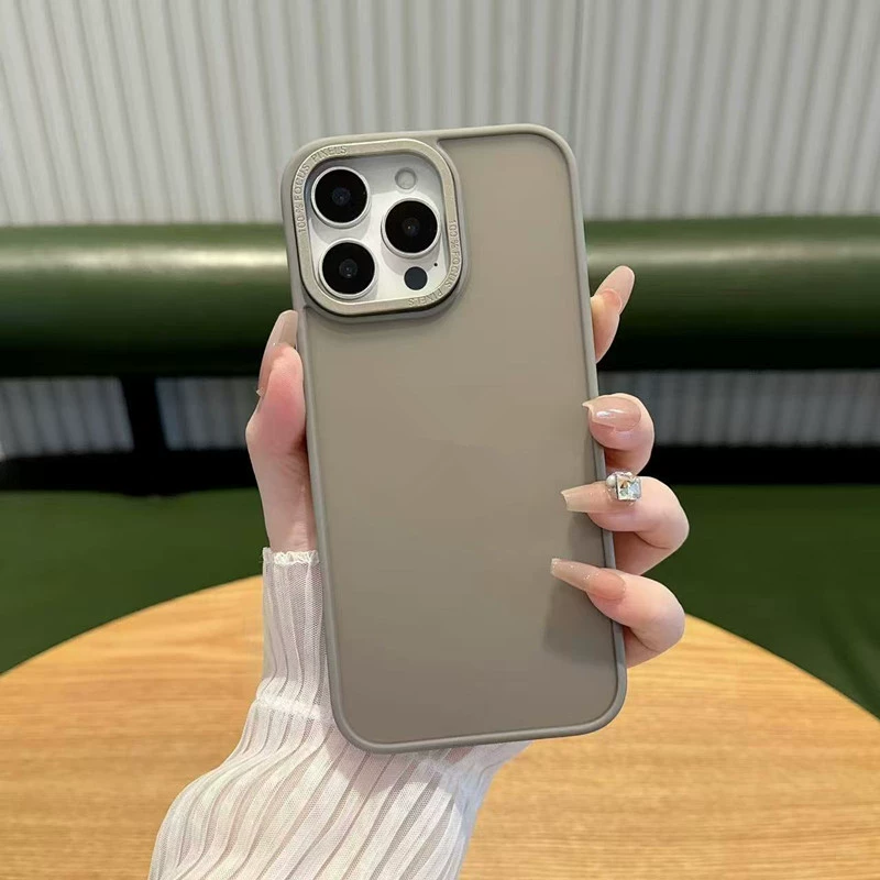 Яблоко, совместим с iPhone 16, чехол для телефона pro, матовый металлический защитный кейс