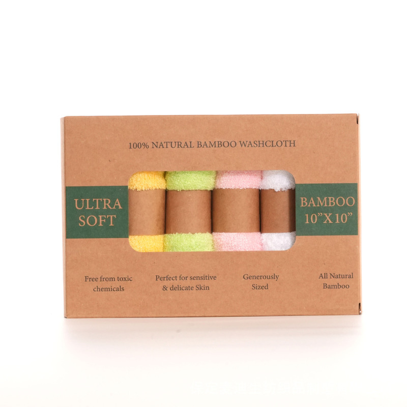 Bamboo fiber beauty square soft absorbent baby face towel gift box combination 6 packs cross-border hair stickers code