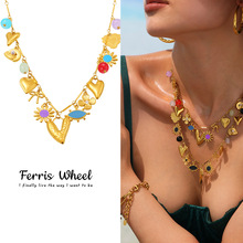 Ħ���ְ��ķ��Ųʶ��������Ů����ɫ����ֶ�18k�����ձر���Ʒ