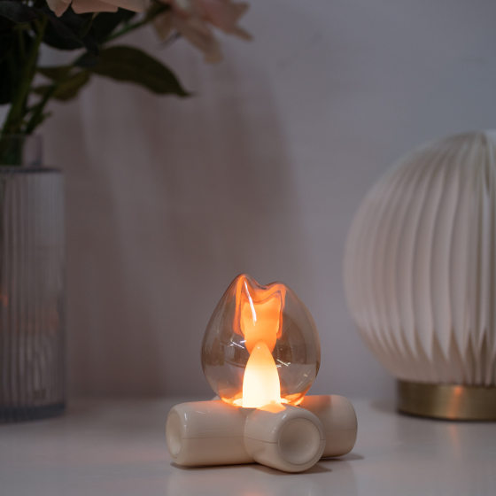 Fire Table Lamp Atmosphere Bedroom Bedside Homestay Bar Decoration Creative Birthday Gift Desktop Decoration Desktop Lamp