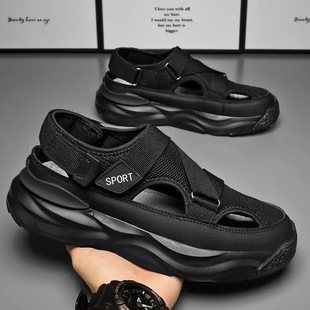 Hole Shoes Men's 2024 New Summer Outwear Work Dad Driving Sandals Men's Toe Shoes sneaker Sandals