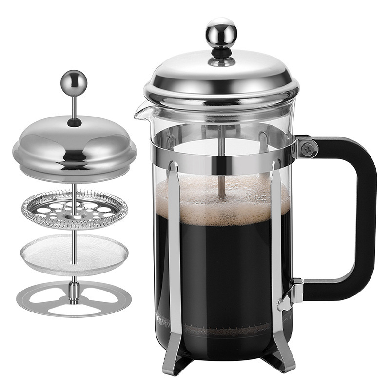 Glass Presser Household Manual Milk Foamer Milk Presser Tea Maker Hand Coffee French Filter Presser