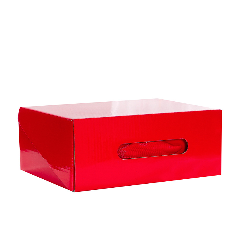 En stock bebé niños caja de zapatos portátil caja de almacenamiento de cartón plegable de papel Kraft caja dura al por mayor caja de color caja de embalaje