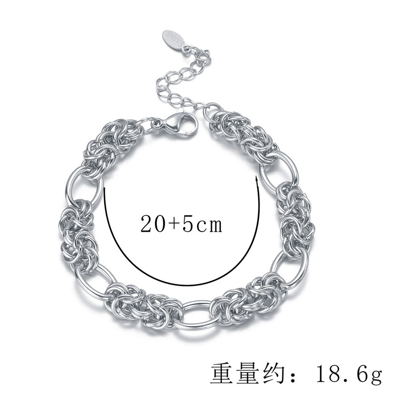 Retro Horse Whip Round Titanium Steel Thick Chain Bracelet Wholesale Nihaojewelry display picture 1