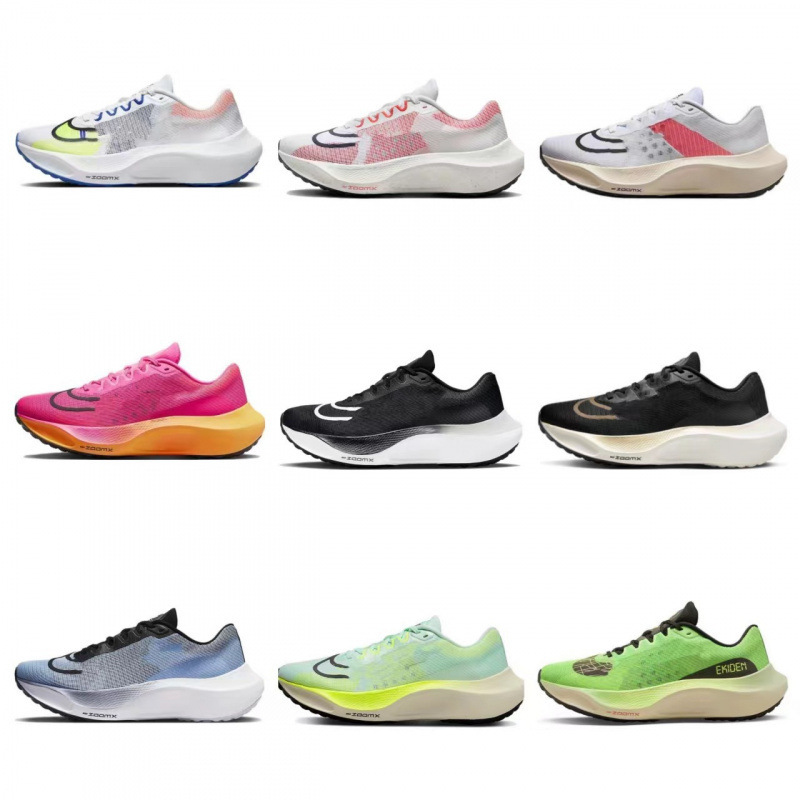 Putian Pure Original Nike Zoomfly Men's and Women's 5Th Generation Marathon Low-Top Breathable Casual Sports Running Shoes