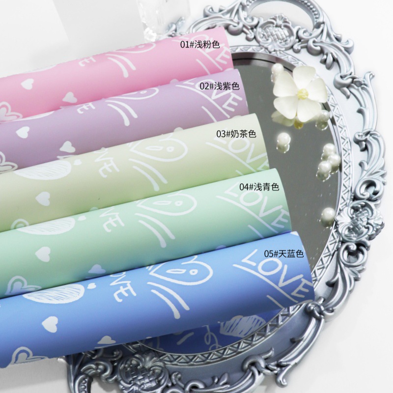 Fabricante de fiestas de flores al por mayor nuevos productos transfronterizos, ramo de San Valentín, papel de embalaje, floristería, papel de embalaje de flores a prueba de agua, materiales