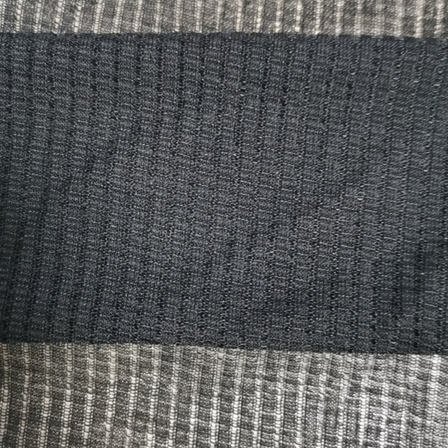 90g全涤无弹多丽丝罗纹涤纶黑色轻薄透明面料批发