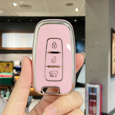Car key bag — for Beijing Hyundai Key Case - modern-d-model-old-style-smart-glossy-pink-single-shell