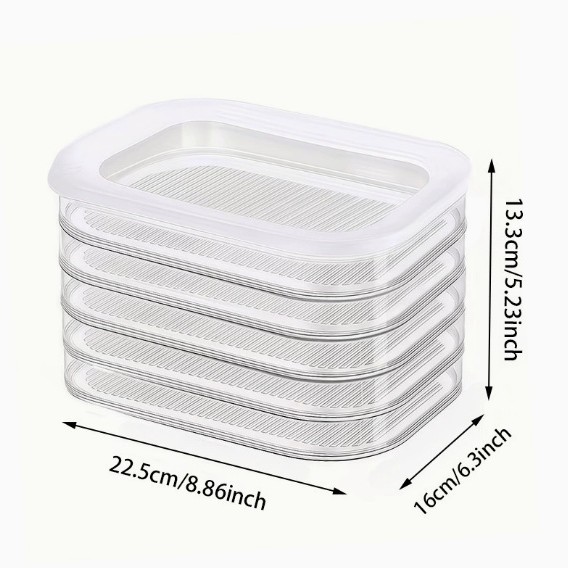 Caja de carne cocinada transfronteriza de venta caliente caja de almacenamiento sellada refrigerador Bacon con cubierta de almacenamiento de alimentos caja de carne cocinada transparente