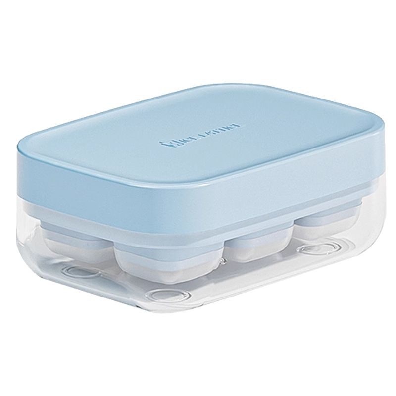 冷凍アイスキューブ型プレス製氷皿製氷アーティファクト蓋付き食品グレードの自家製製氷ボックス家庭用冷蔵庫収納ボックス|undefined