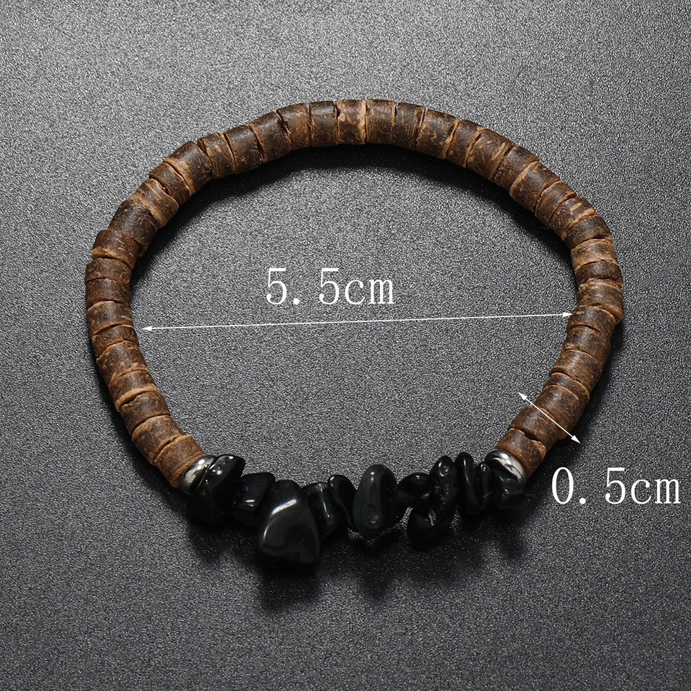 20g Weight Bracelets Classification 1 Piece Quantity Casual, Daily, Party Occasion natural stone Material Geometric, Color Block Pattern Unisex Gender Beaded Design Retro Style Retro Geometric Color Block Natural Stone Bracelets In Bulk 10